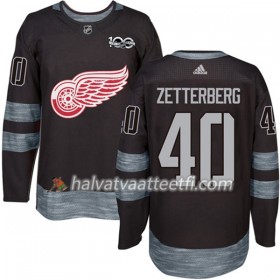 Miesten NHL Detroit Red Wings Pelipaita Henrik Zetterberg 40 1917-2017 100th Anniversary Adidas Musta Authentic